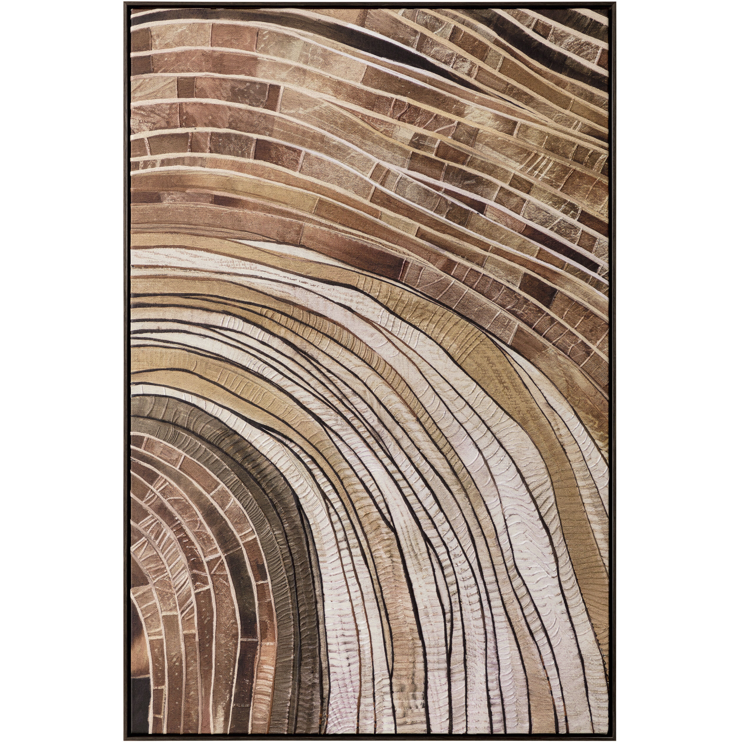 Turning Point I Bronze Floater Frame Luxe Art